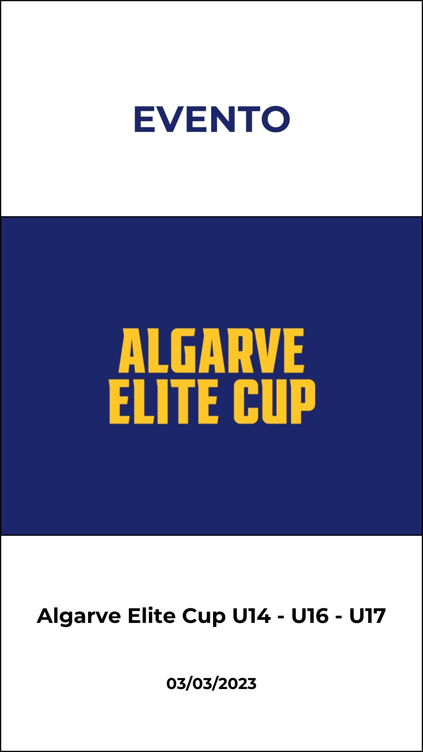 Algarve Elite Cup U14, U16, U17 É com orgulho que a Carvoeiro Branco é parceira da prestigiada Algarve Cup, um torneio de futebol de elite realizado bianualmente na bela região do Algarve!