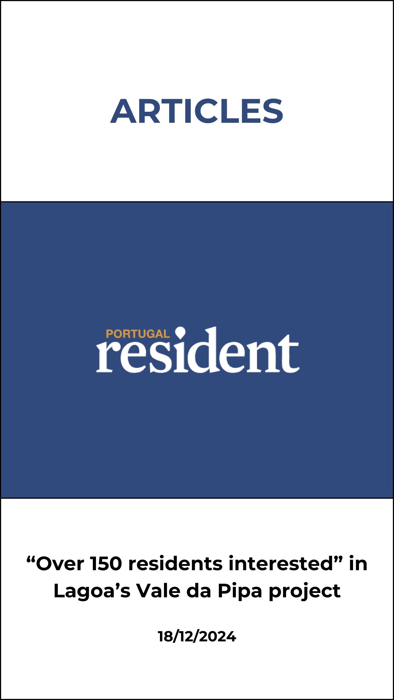 “Over 150 residents interested” in Lagoa’s Vale da Pipa project